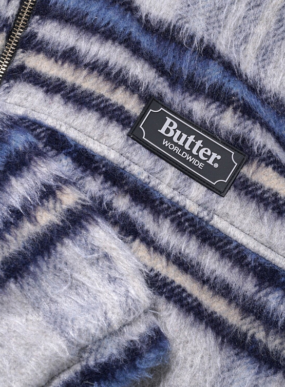 Овершот Butter Goods Hairy Plaid Lodge Jacket Navy Овершоты Butter