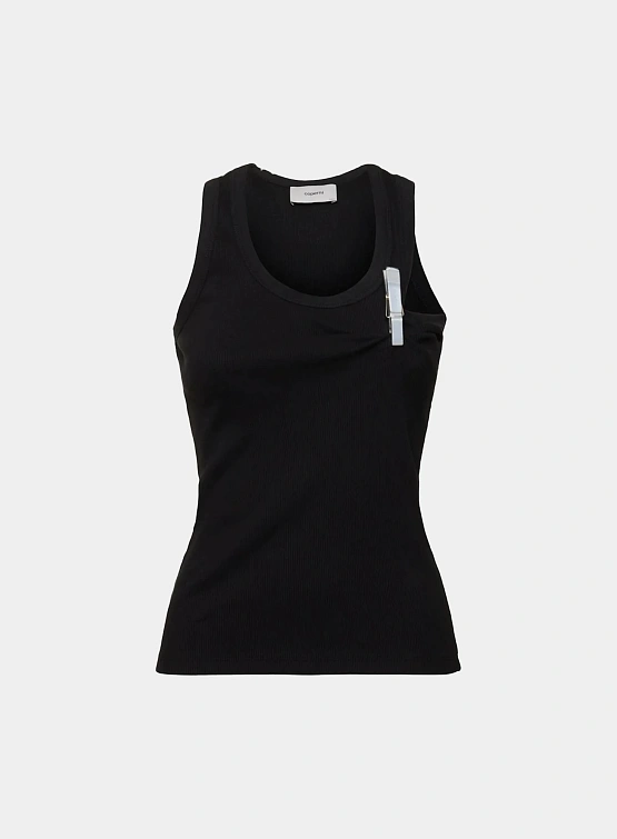 Женская майка Coperni Washing Clip Rib Black