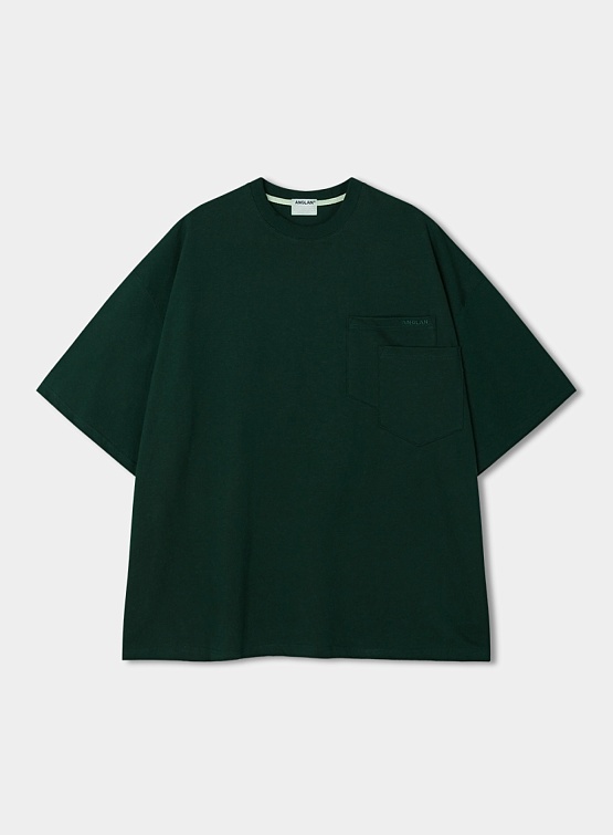 Футболка ANGLAN Double Pocket Half Tee Green