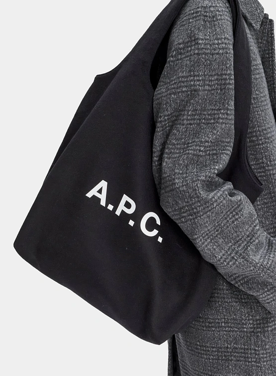Тоут A.P.C. Ninon Woollen Tote Noir