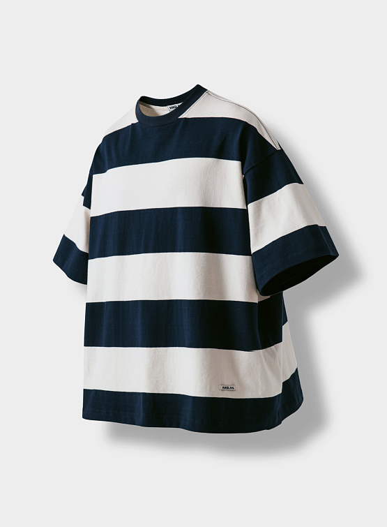 Футболка ANGLAN Broad Stripe Half Tee Stripe