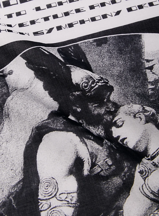 Шарф RICK OWENS DRKSHDW Woven Pashmina Milk/Black