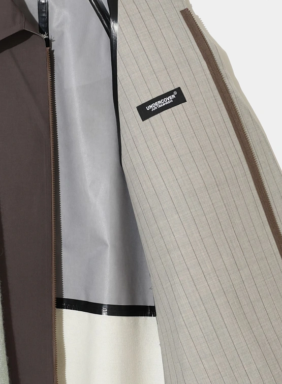 Женское пальто UNDERCOVER Bonded Wool Stripe Gray Brown