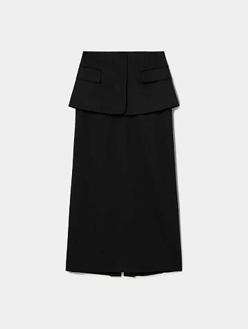 Женская юбка JUUN.J Jacket Layer Long Slit Skirt Black