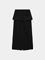 женская юбка juun.j jacket layer long slit skirt black
