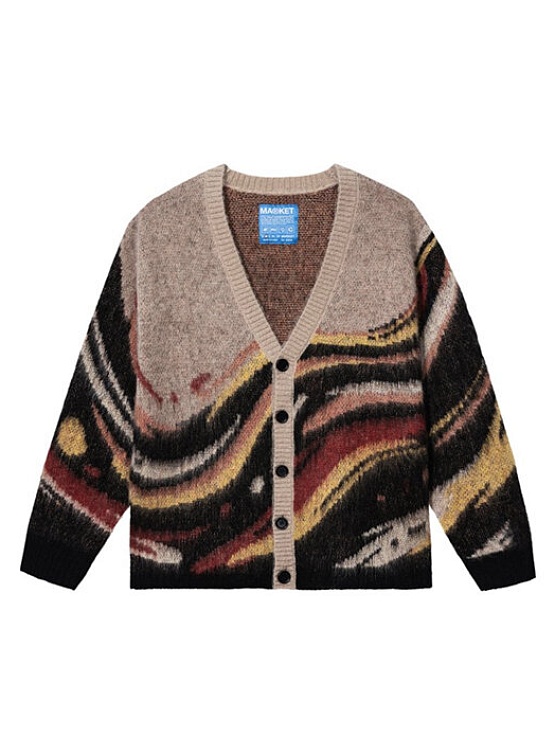 Кардиган MARKET Paint Dept Cardigan Khaki