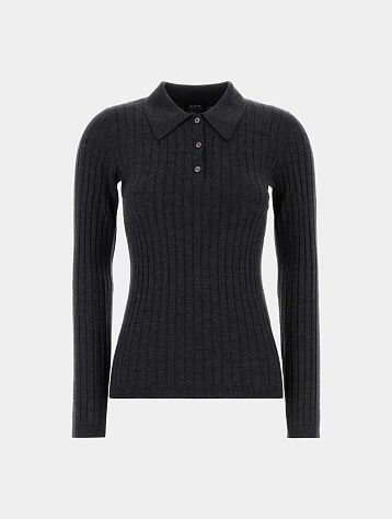 Женское поло A.P.C. A Petites Cotes Anthracite