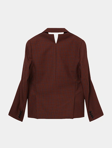 Женский пиджак Botter Front Collar Reverse Shell Red Check