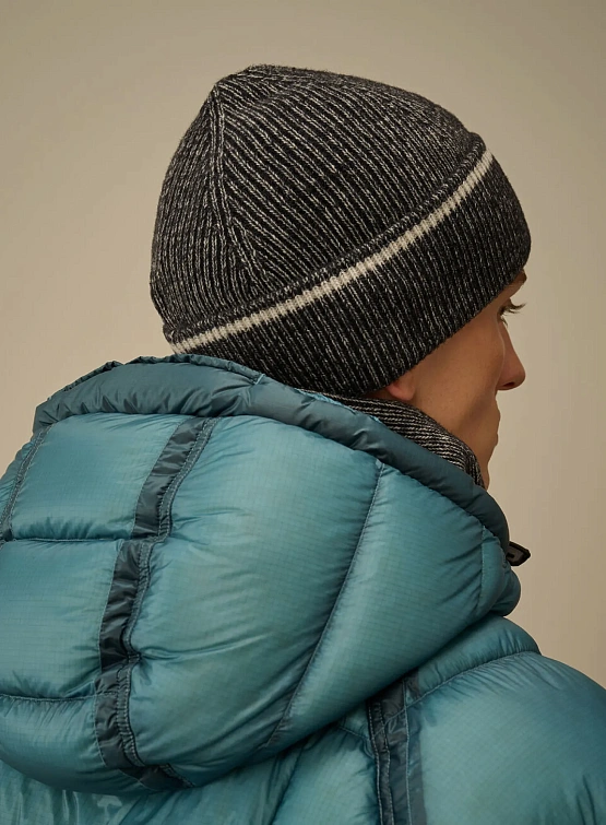 Шапка C.P. Company Fleece Knit Beanie Anthracite Melange