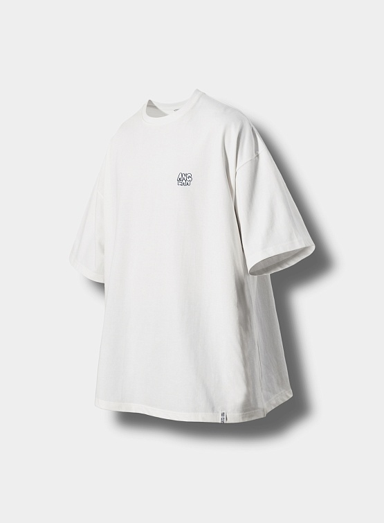 Футболка ANGLAN Stack Logo Half Tee Ivory