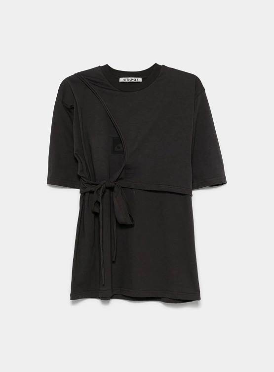 Женская Футболка Ottolinger Wrap T-Shirt Black