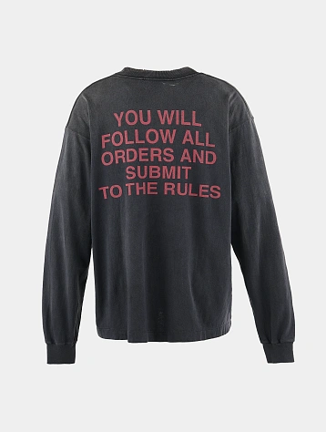 Лонгслив SAINT MXXXXXX Kosuke Kawamura Complete Control Black