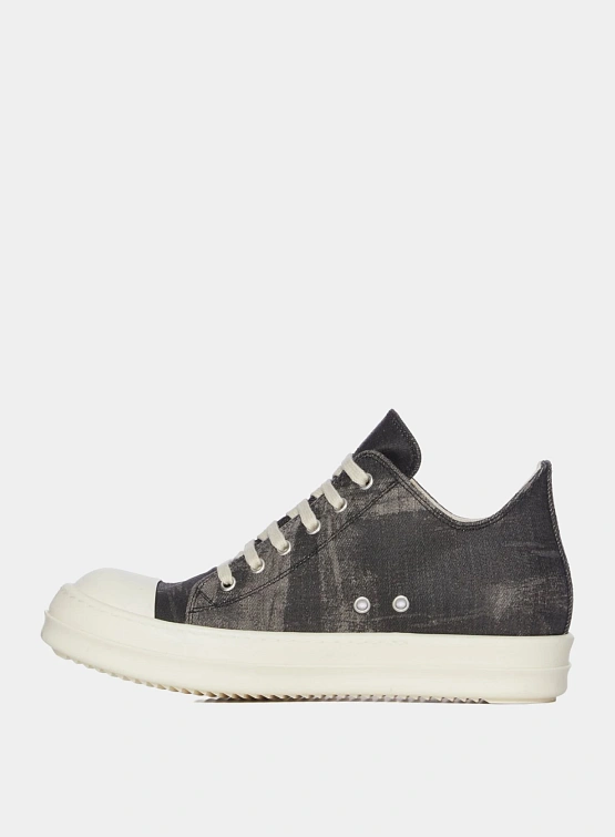 Кеды RICK OWENS DRKSHDW Concordians Low Washed Foil Black/Milk