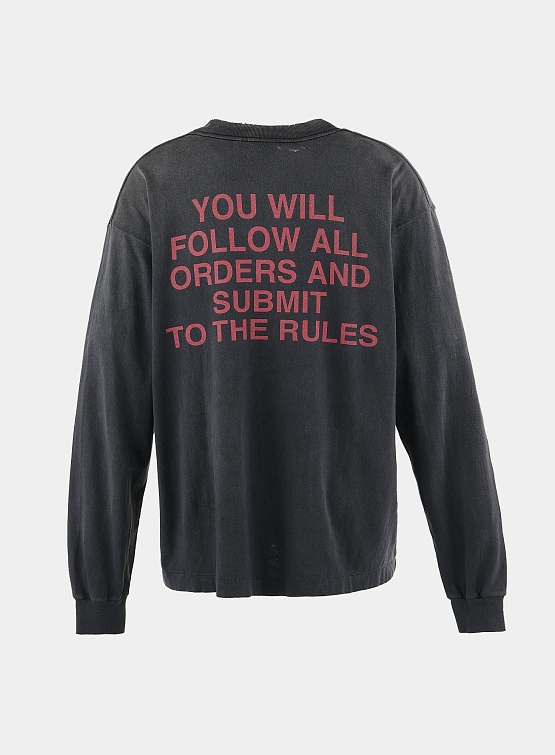 Лонгслив SAINT MXXXXXX Kosuke Kawamura Complete Control Black