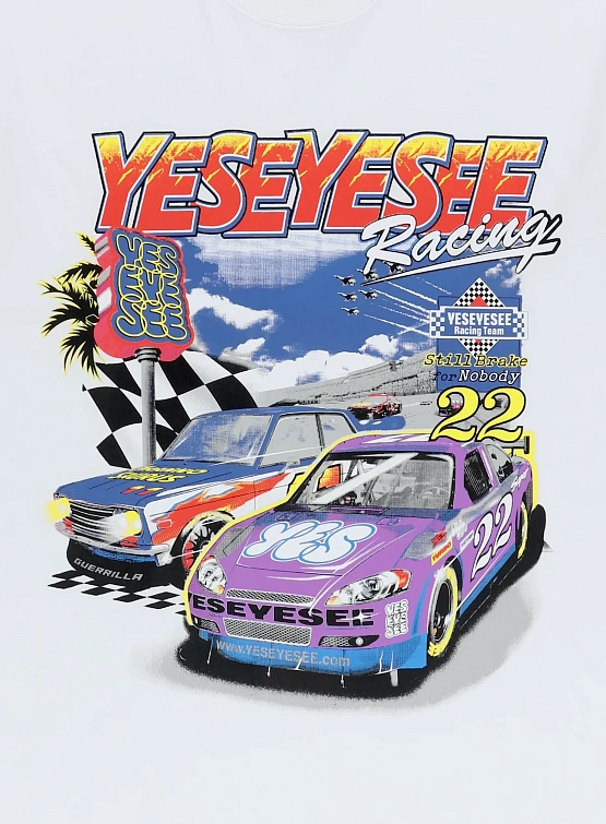 Футболка YESEYESEE Racing Tee White