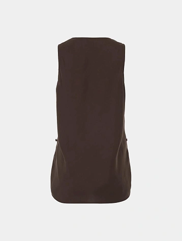 Женский топ Recto Washed Habutai Silk Tank Top Brown