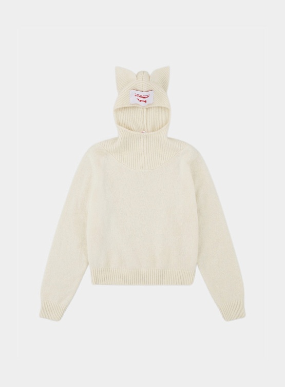 Свитер Charles Jeffrey Loverboy Ears Balaclava Ecru