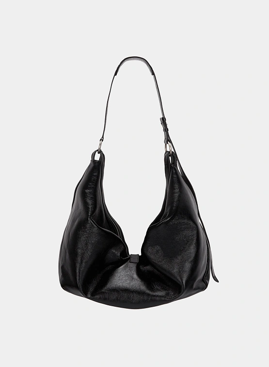 Сумка MARGESHERWOOD Belted Hobo Glossy Plain Black