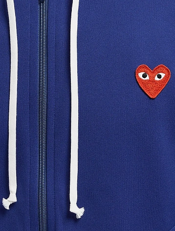 Зип-худи Comme des Garçons PLAY Red Heart Zip-Up Navy