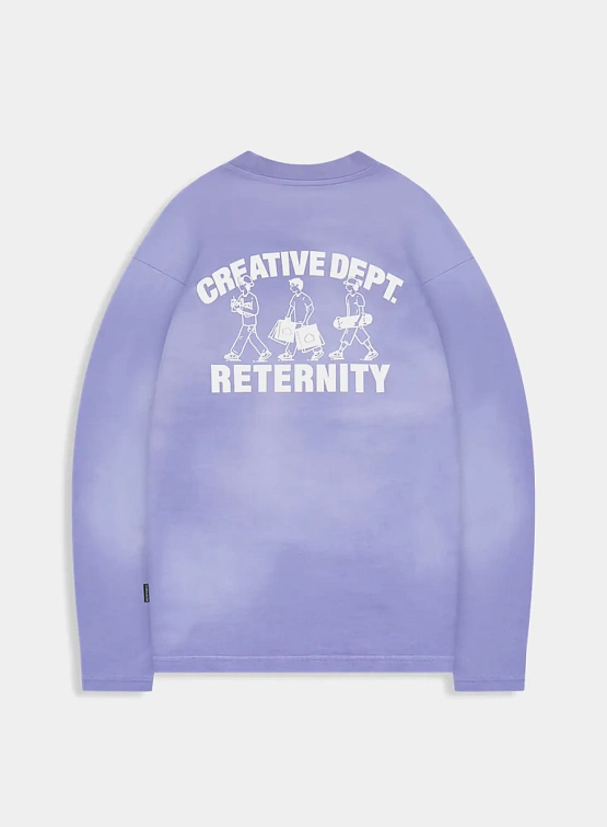 Лонгслив RETERNITY Creative Dept Logo Washed Purple