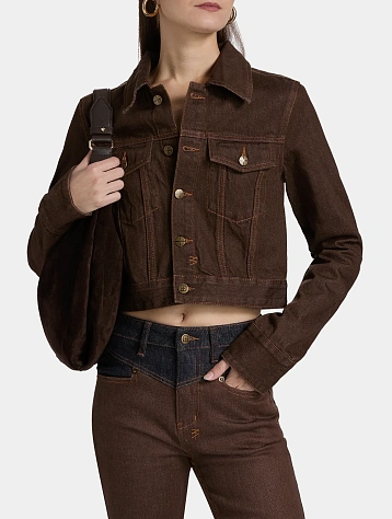 Женская джинсовая куртка Ksubi Slim Trucker Saddle Brown