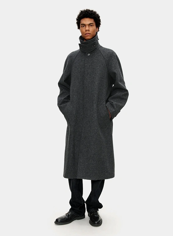 Пальто A.P.C. Solid-Colour With Raglan Sleeves Anthracite