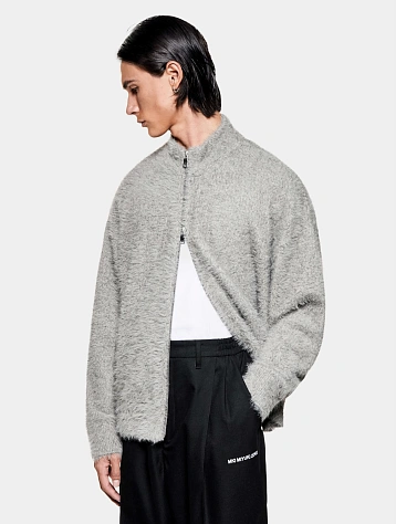 Кардиган MKI MIYUKI ZOKU Faux Alpaca Knit Track Melange Charcoal