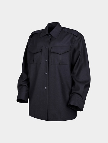 Женская рубашка System Studios Military Shirt-Jacket Dark Navy
