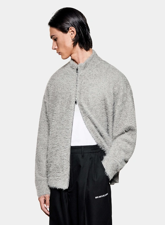 Кардиган MKI MIYUKI ZOKU Faux Alpaca Knit Track Melange Charcoal