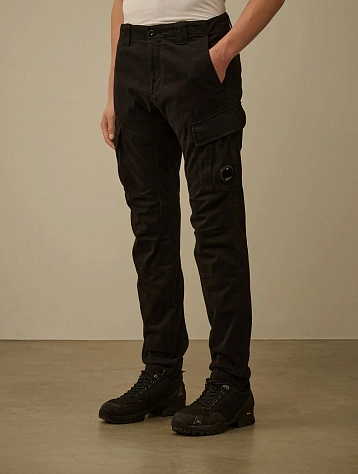 Брюки C.P. Company Stretch Sateen Cargo Lens Black