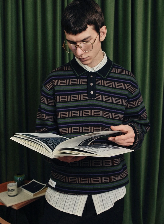 Свитер Butter Goods Windsor Knitted Sweater Navy/Forest