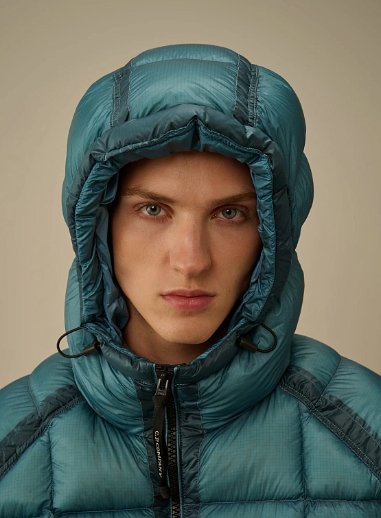 Пуховик C.P. Company D.D. Shell Hooded Aegean Blue