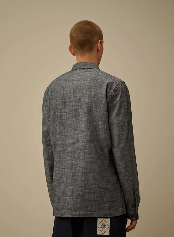 Рубашка C.P. Company Chambray Button Denim Blue