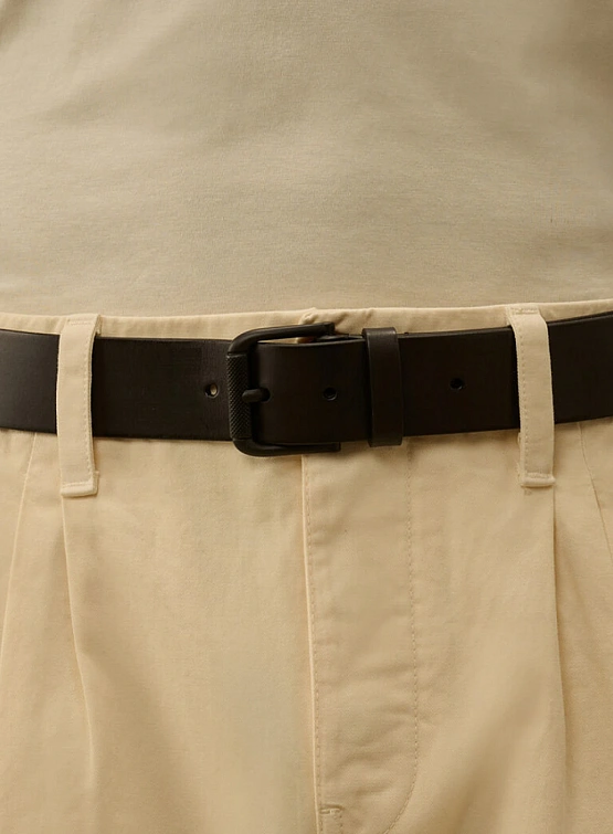 Ремень C.P. Company Leather Logo Black