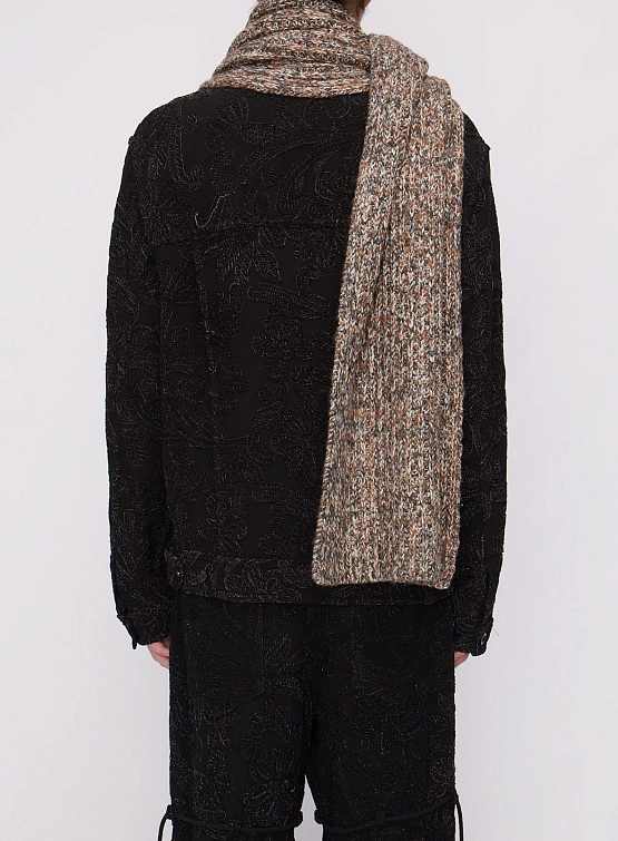 Шарф Song for the Mute Cable Knit Melange Taupe