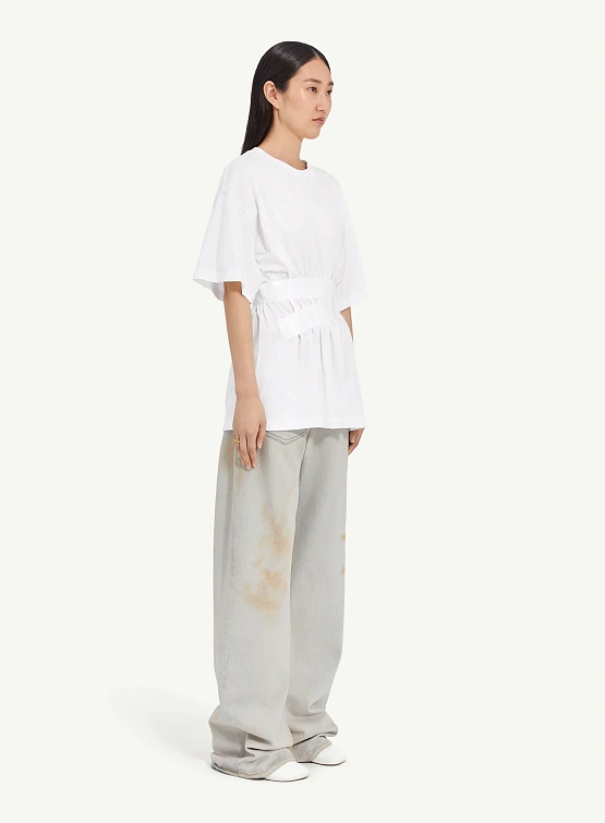 Женская футболка MM6 Maison Margiela Taped Jersey White