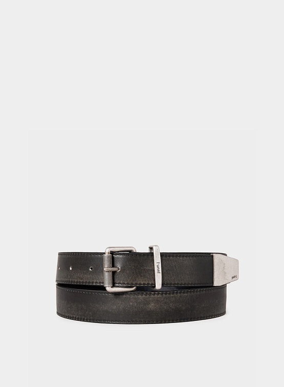 Ремень JUUN.J Leather Belt Black