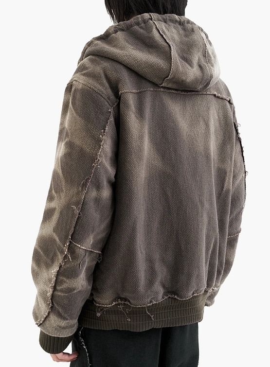 Бомбер JIYONGKIM Sun-Bleached Raw Edged Work Brown
