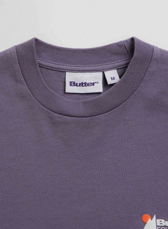 Лонгслив Butter Goods Pigment Dye L/S Tee Dusk