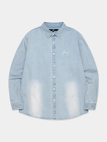 Рубашка LMC Brush Washed Denim Shirt Light Blue