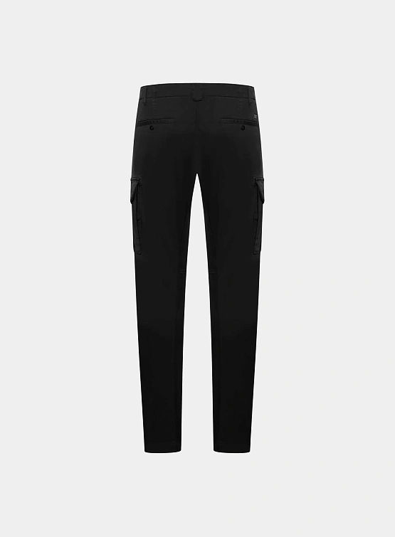 Брюки C.P. Company Stretch Sateen Logo Cargo Black