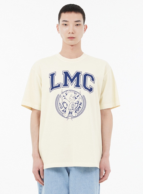 Футболка LMC Overdyed College Bear Tee Cream