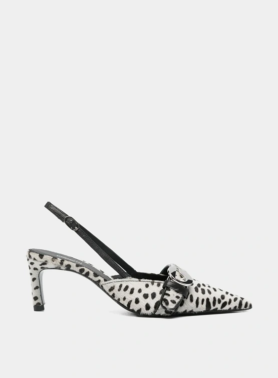 Женские туфли Coperni Belt Kitten Stiletto White/Black