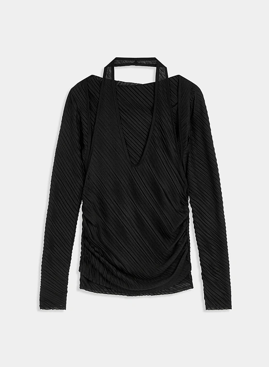 Женский топ OPEN YY Pleats Top Black