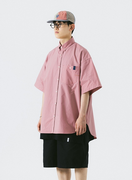 Рубашка ANGLAN Elementary Pocket Big Half Shirt Indi Pink