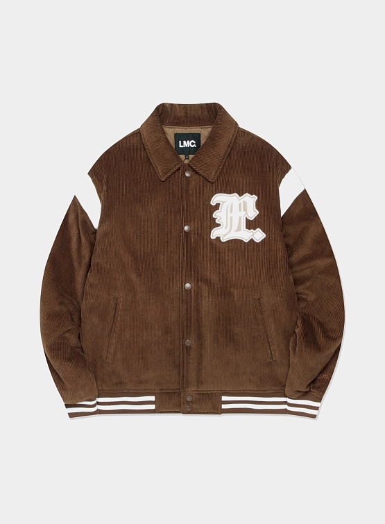 Бомбер LMC Gothic Corduroy Varsity Jacket Brown