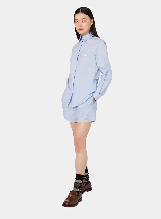 Женская рубашка MOSCHINO Goose Shirt Light Blue