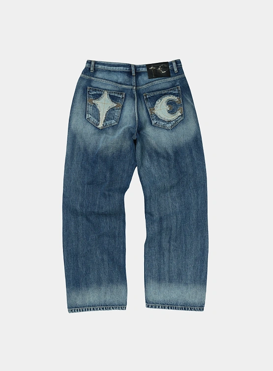 Джинсы Thug Club TC Bone Leather Blue