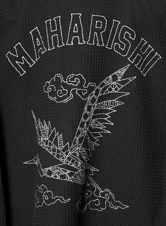 Кимоно MAHARISHI 6241 Embroidered Waffle Black