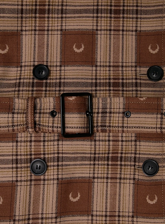 Тренч Marine Serre Moon Checks Jacquard Light Brown